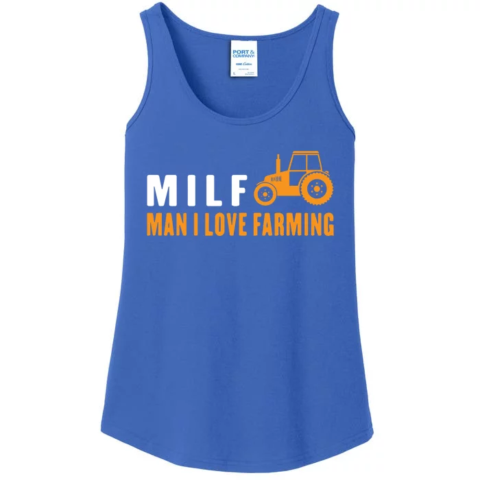 Milf I Love Farming Kansas State Football Fan Gift Ladies Essential Tank