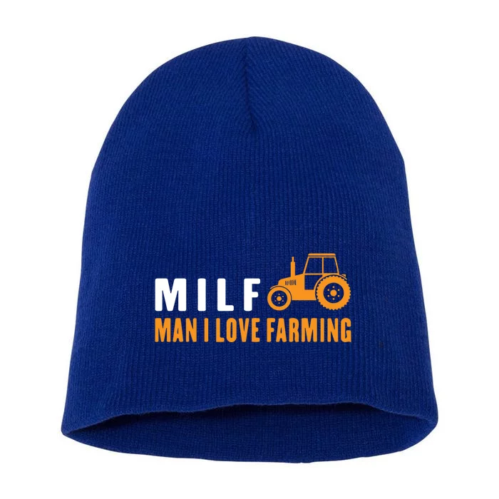 Milf I Love Farming Kansas State Football Fan Gift Short Acrylic Beanie