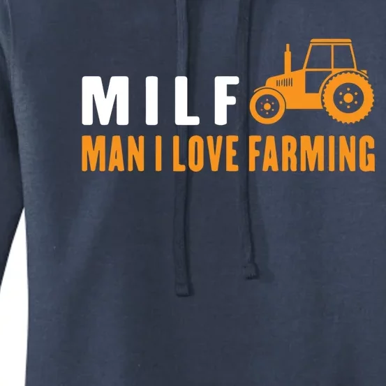 Milf I Love Farming Kansas State Football Fan Gift Women's Pullover Hoodie