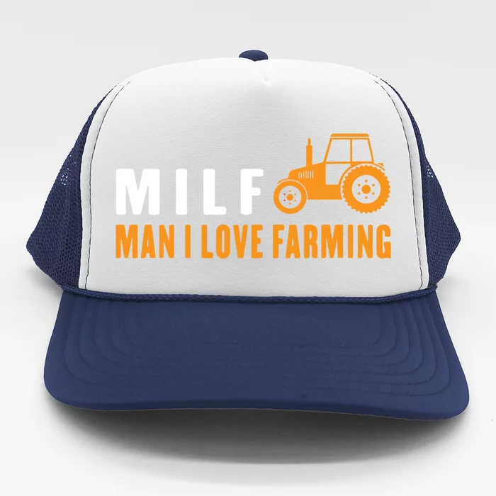 Milf I Love Farming Kansas State Football Fan Gift Trucker Hat