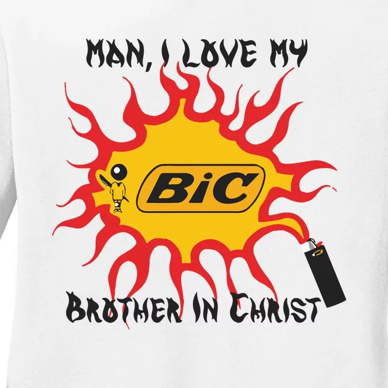 Man I Love My Brother In Christ Ladies Long Sleeve Shirt