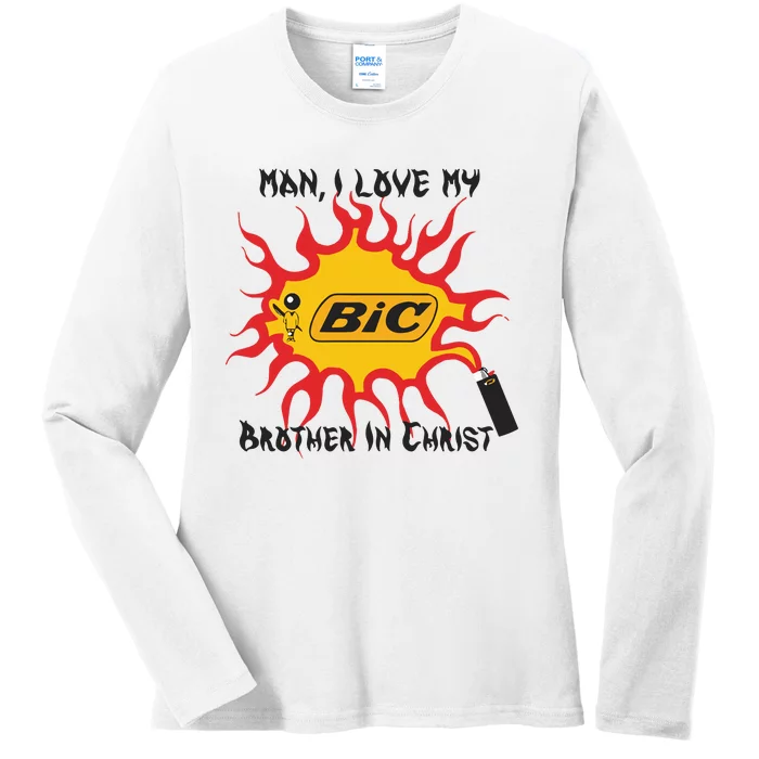 Man I Love My Brother In Christ Ladies Long Sleeve Shirt