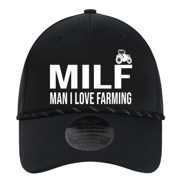 Milf I Love Farming Kansas State Purple Football Fan Gift Performance The Dyno Cap