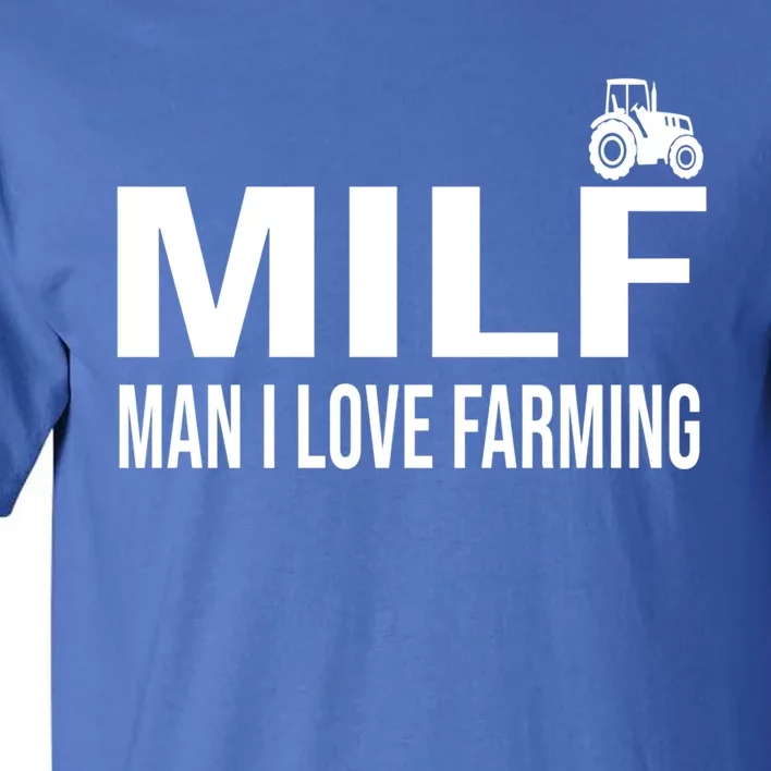 Milf I Love Farming Kansas State Purple Football Fan Gift Tall T-Shirt