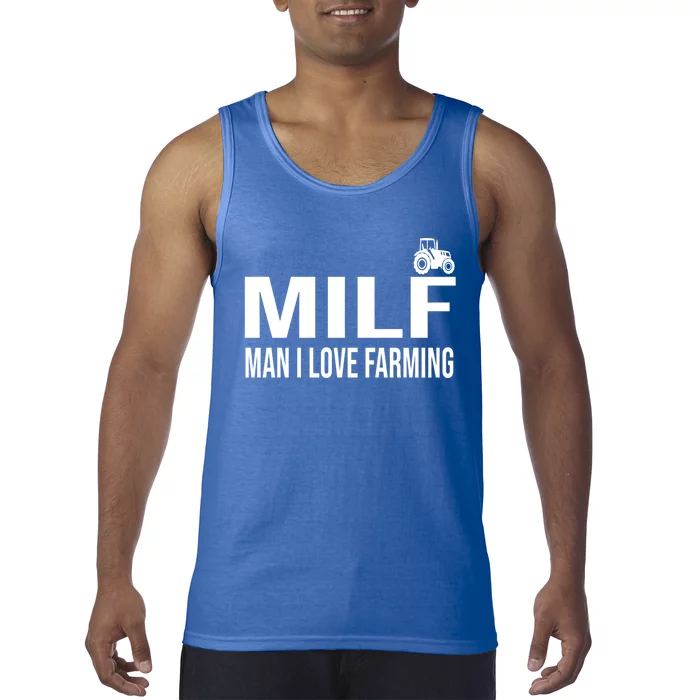 Milf I Love Farming Kansas State Purple Football Fan Gift Tank Top