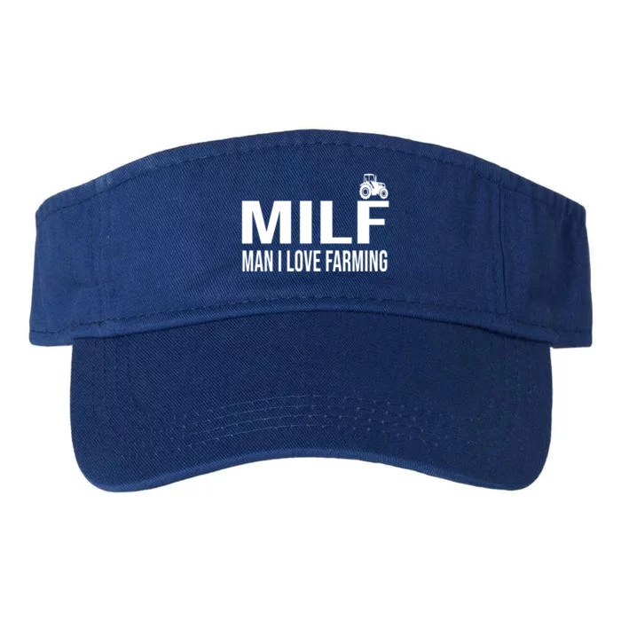 Milf I Love Farming Kansas State Purple Football Fan Gift Valucap Bio-Washed Visor