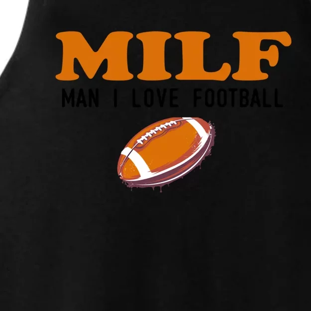 Milf I Love Football Gift Funny Football Fans Gift Ladies Tri-Blend Wicking Tank