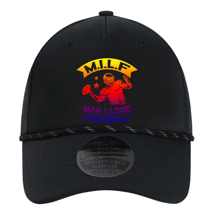 Milf I Love Football Football Fan Great Gift Performance The Dyno Cap