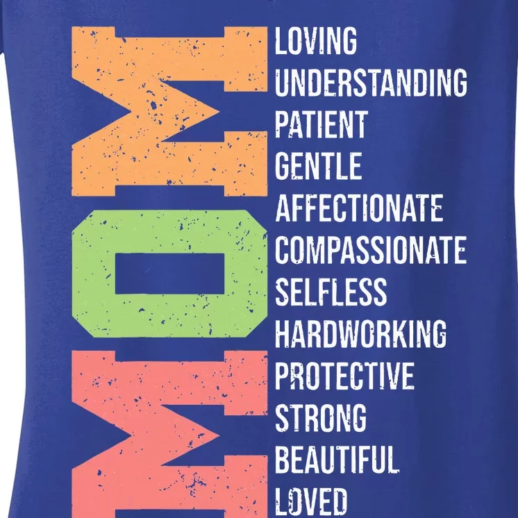 Meaning I Love Mom Mothers Day Women's V-Neck T-Shirt