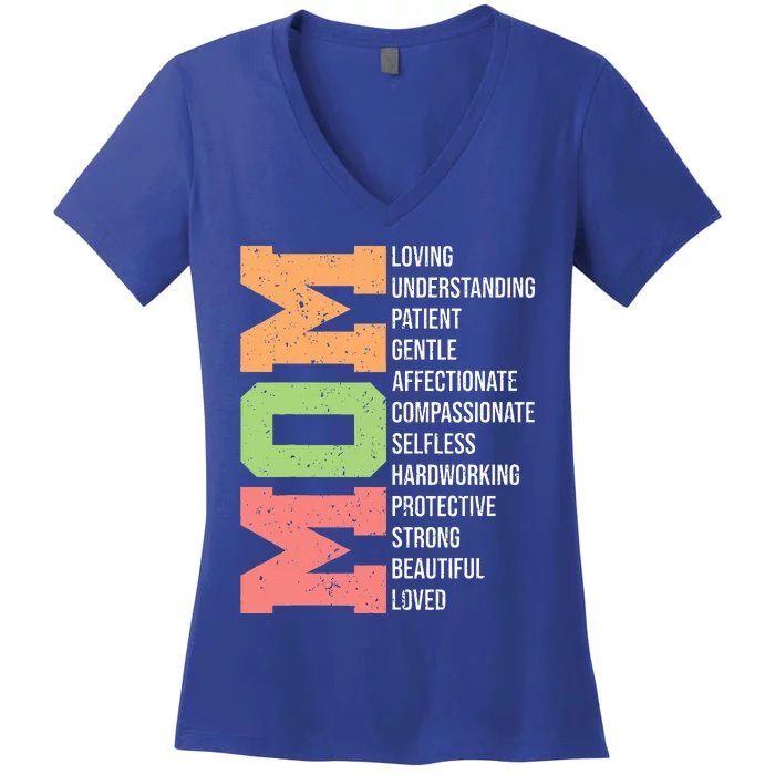 Meaning I Love Mom Mothers Day Women's V-Neck T-Shirt