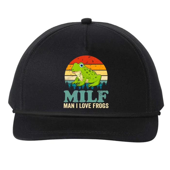 Man I Love Frogs Funny Graphic Plus Size Snapback Five-Panel Rope Hat