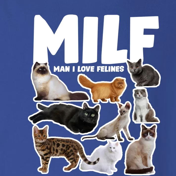 Milf I Love Felines Funny Cats Gift Toddler Long Sleeve Shirt