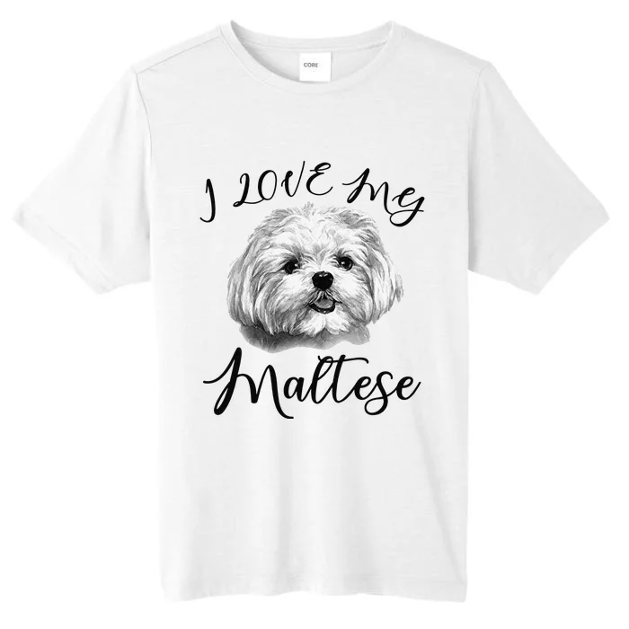 Maltese I Love My Maltese Dog ChromaSoft Performance T-Shirt