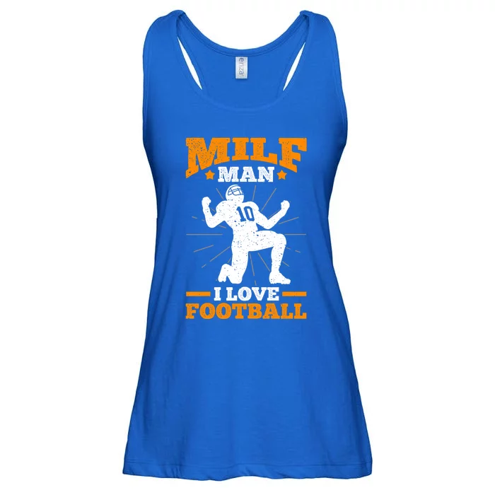 Milf I Love Football Funny Football Funny Gift Ladies Essential Flowy Tank