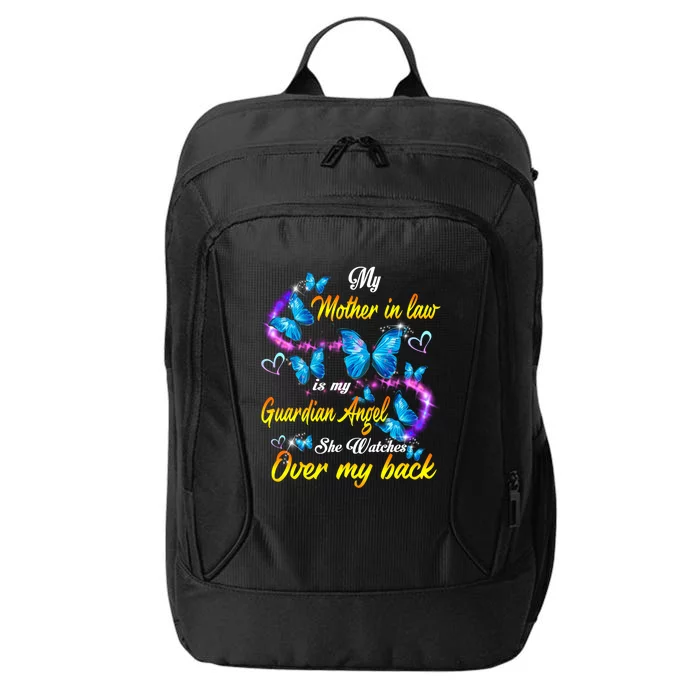 Mother In Law My Guardian Angel Watches Over Back Memorial Gift City Backpack