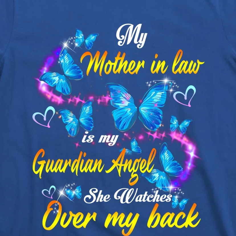 Mother In Law My Guardian Angel Watches Over Back Memorial Gift T-Shirt