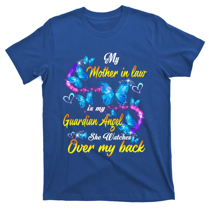 Mother In Law My Guardian Angel Watches Over Back Memorial Gift T-Shirt