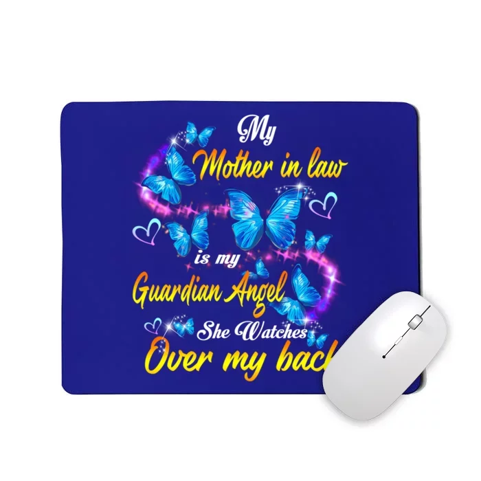 Mother In Law My Guardian Angel Watches Over Back Memorial Gift Mousepad