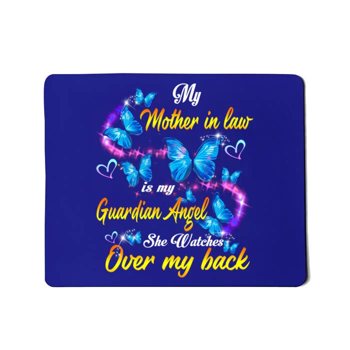 Mother In Law My Guardian Angel Watches Over Back Memorial Gift Mousepad