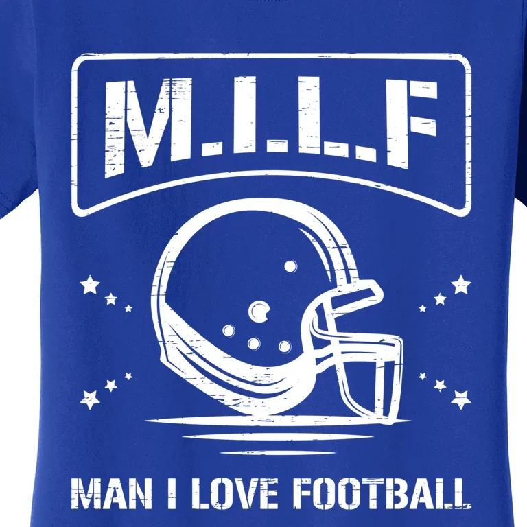 M I L F I Love Football Homerun Ball Holder Sports Field Gift Women's T-Shirt