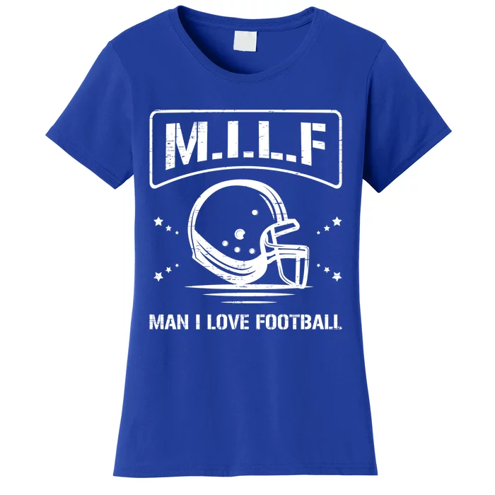 M I L F I Love Football Homerun Ball Holder Sports Field Gift Women's T-Shirt