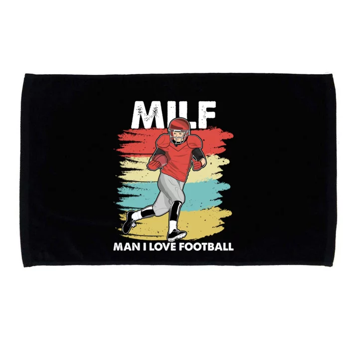 Milf I Love Football Funny Retro American Football Fun Great Gift Microfiber Hand Towel