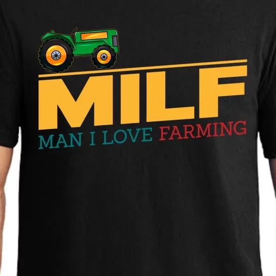 Man I Love Farming I Fun Milf Football Fan Gift Pajama Set