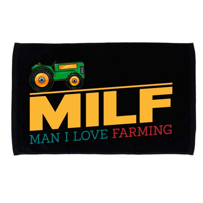 Man I Love Farming I Fun Milf Football Fan Gift Microfiber Hand Towel