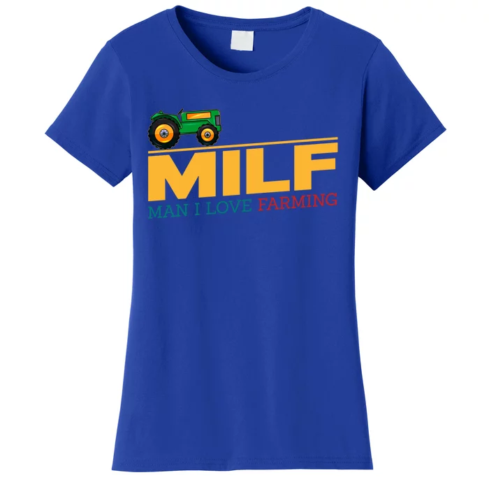 Man I Love Farming I Fun Milf Football Fan Gift Women's T-Shirt