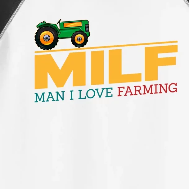 Man I Love Farming I Fun Milf Football Fan Gift Toddler Fine Jersey T-Shirt