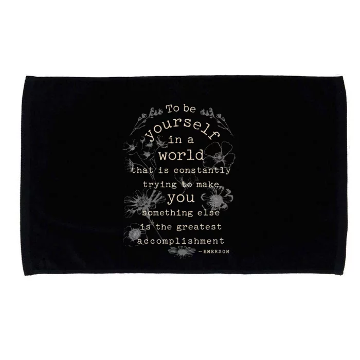 Motivational Inspirational Literature Quotes Design Emerson Microfiber Hand Towel