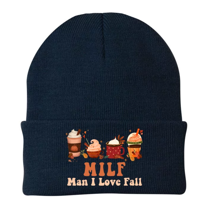 Man I Love Fall Funny Pumpkin Autumn I Love Fall Meaningful Gift Knit Cap Winter Beanie