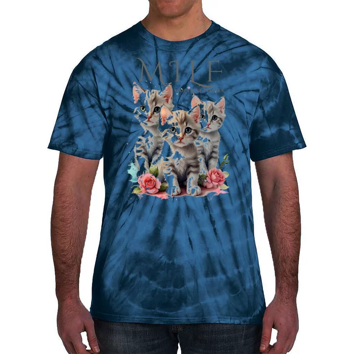 Man I Love Felines Tie-Dye T-Shirt