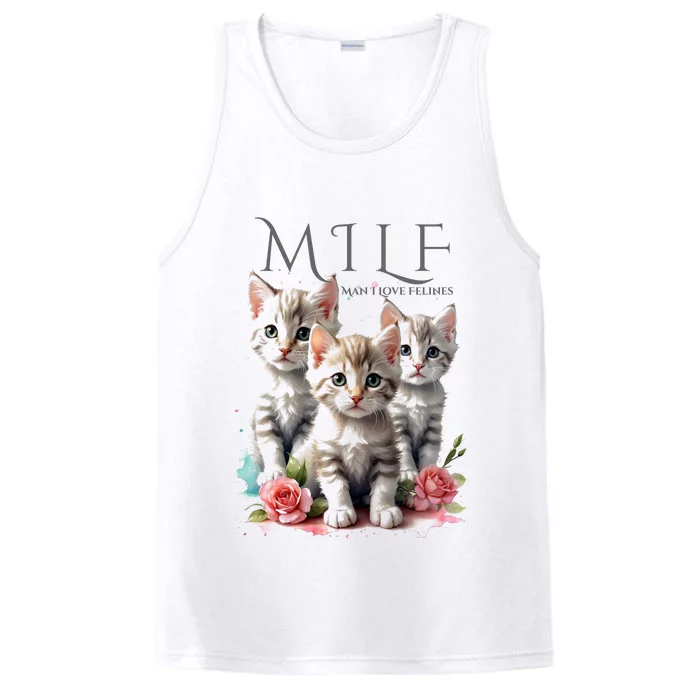 Man I Love Felines Performance Tank