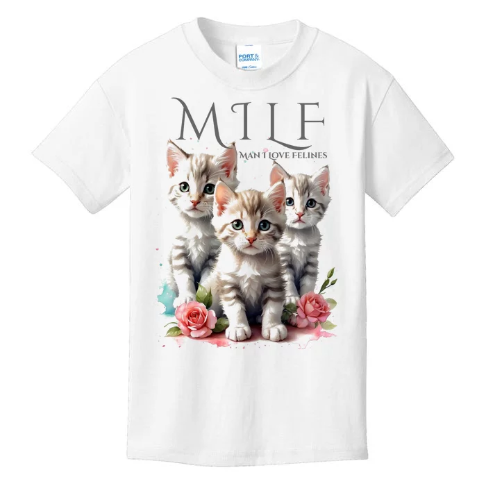 Man I Love Felines Kids T-Shirt