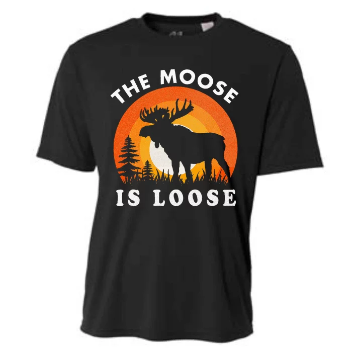 Moose Is Loose Funny Moose Lover Cooling Performance Crew T-Shirt