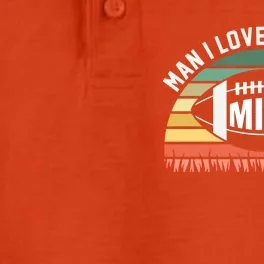 Man I Love Football Milf Funny Gridiron Fantasy Football Fan Gift Dry Zone Grid Performance Polo