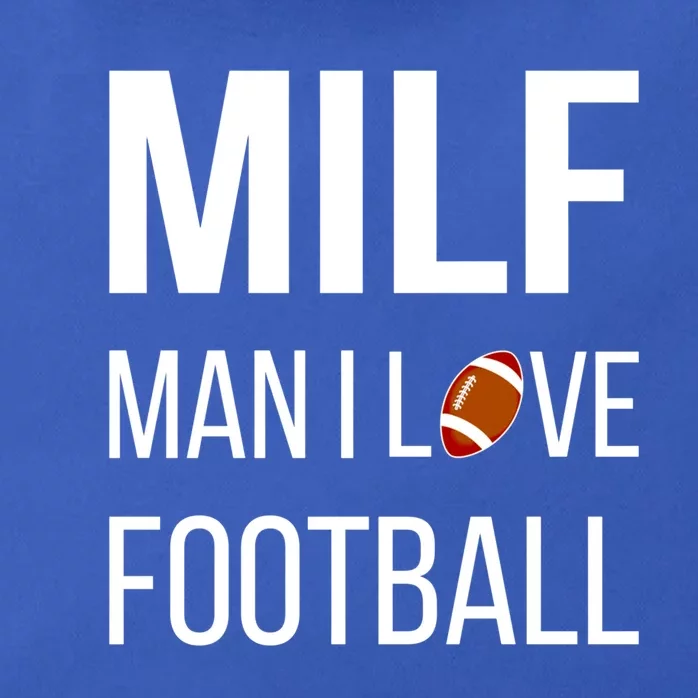 Man I Love Football Milf Quarterback Line Funny Football Gift Zip Tote Bag