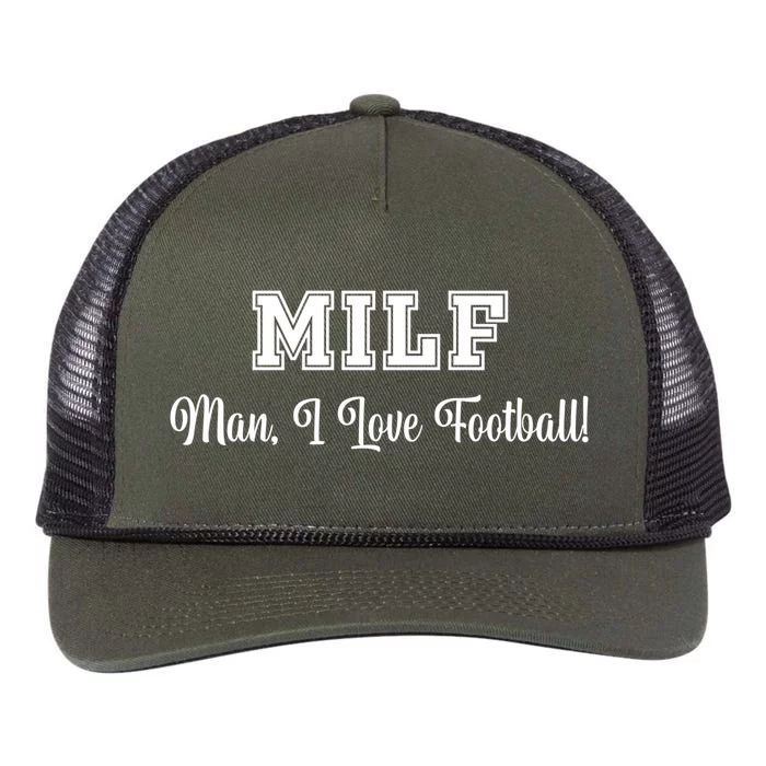 Man I Love Football! Funny Sexy Milf 'S/mom's Great Gift Retro Rope Trucker Hat Cap