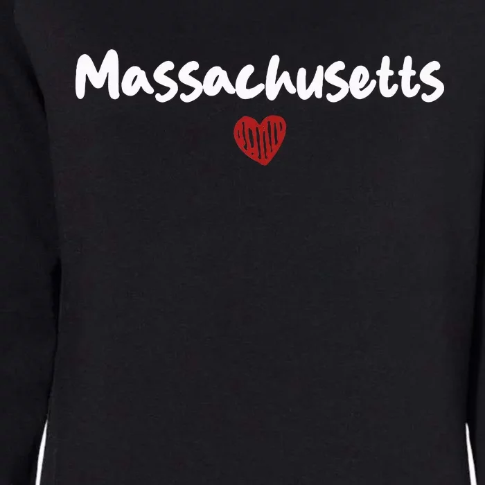 Massachusetts I Love Massachusetts Classic Womens California Wash Sweatshirt