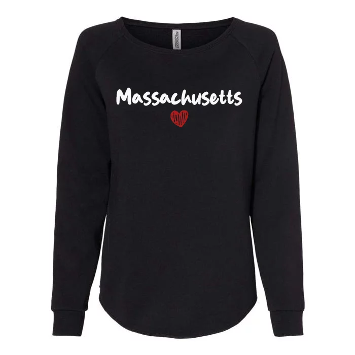 Massachusetts I Love Massachusetts Classic Womens California Wash Sweatshirt