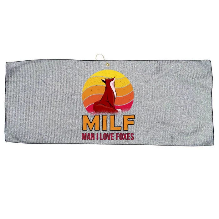 Man I Love Foxes MILF Large Microfiber Waffle Golf Towel