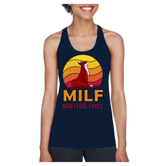 Man I Love Foxes MILF Women's Racerback Tank