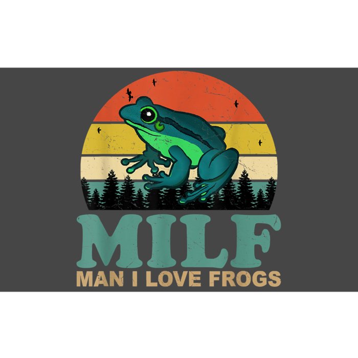 MILFMan I Love Frogs Funny Saying Frog Amphibian Lovers Bumper Sticker