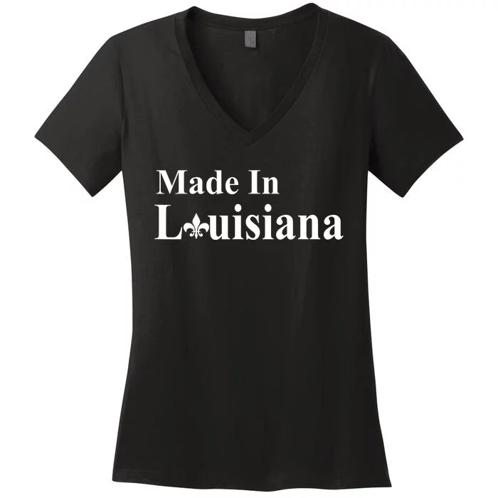 Made In Louisiana Fleur Southern Gulf Coast Resident Women's V-Neck T-Shirt