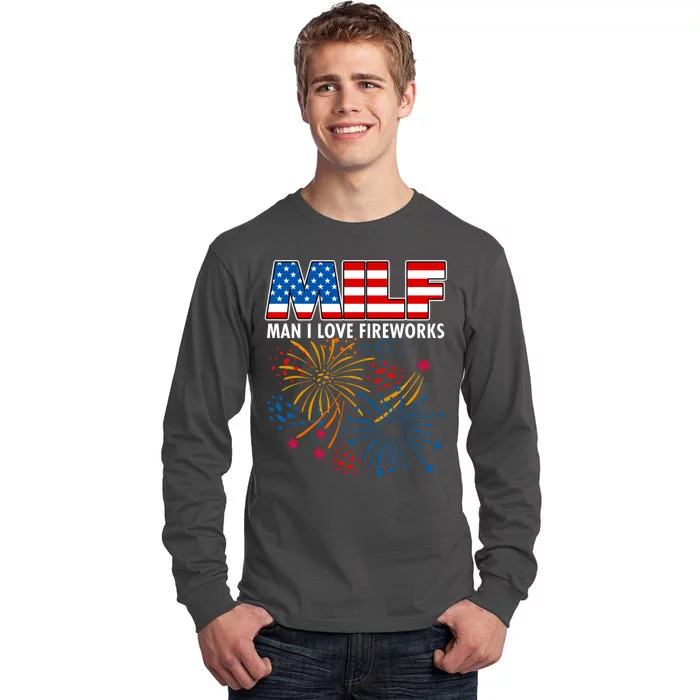 MILF Man I Love Firework Tall Long Sleeve T-Shirt