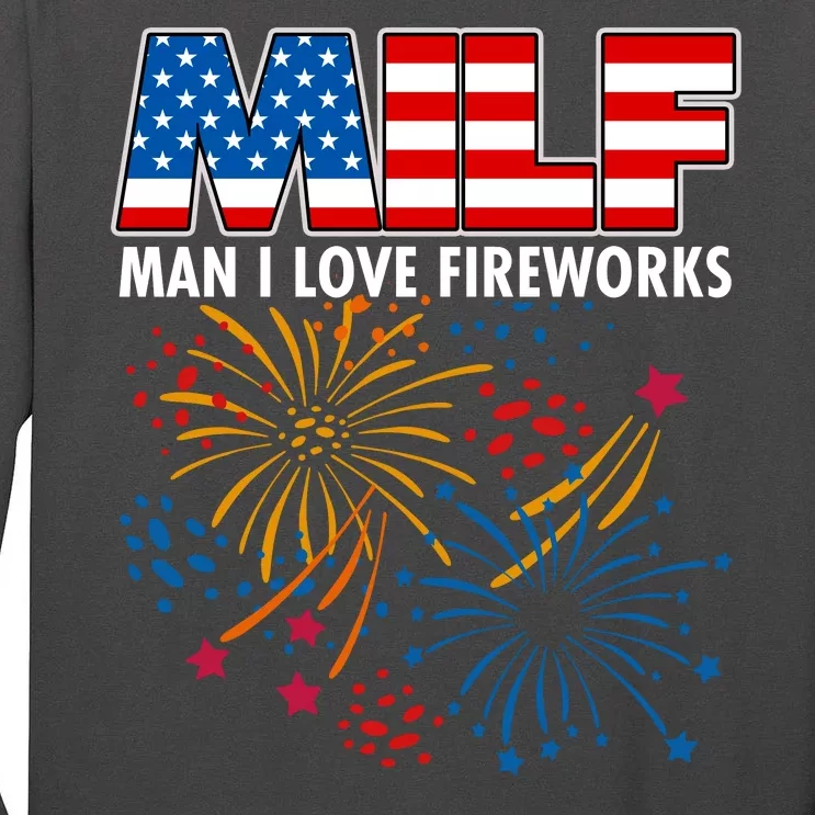 MILF Man I Love Firework Tall Long Sleeve T-Shirt