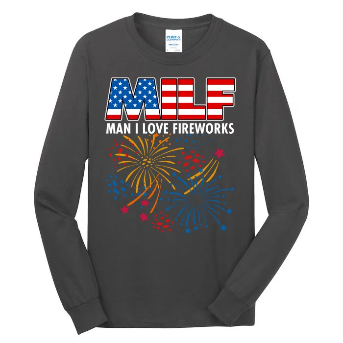 MILF Man I Love Firework Tall Long Sleeve T-Shirt