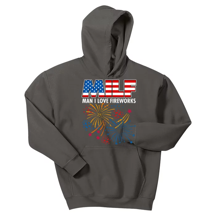 MILF Man I Love Firework Kids Hoodie