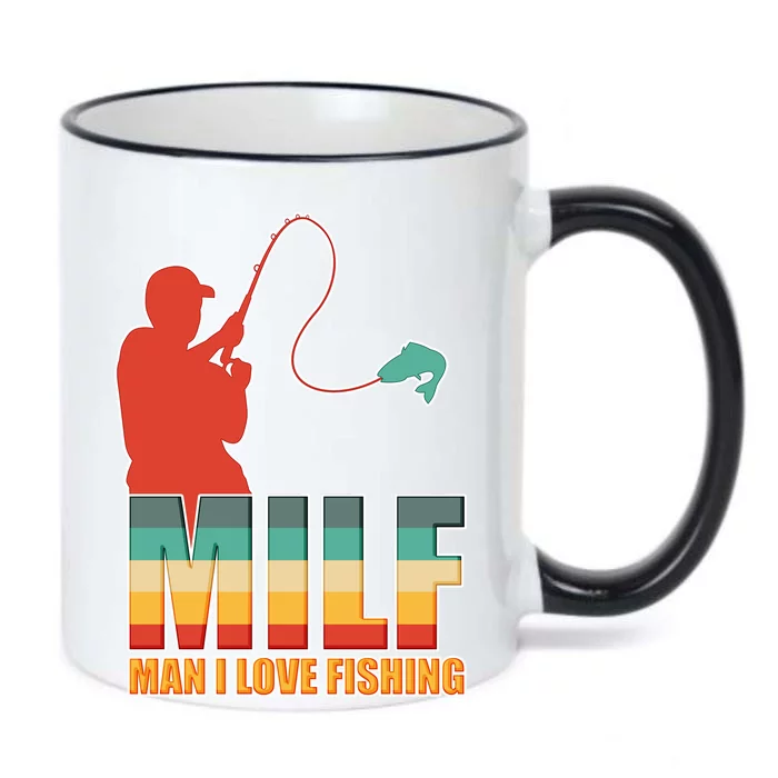 MILF Man I Love Fishing Black Color Changing Mug